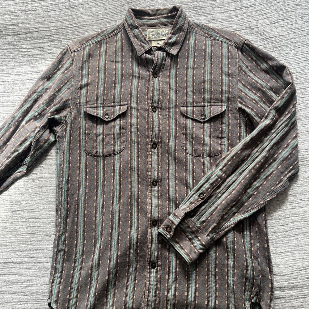 Rare Lucky Brand Men's Western Style Button Down Shirt
